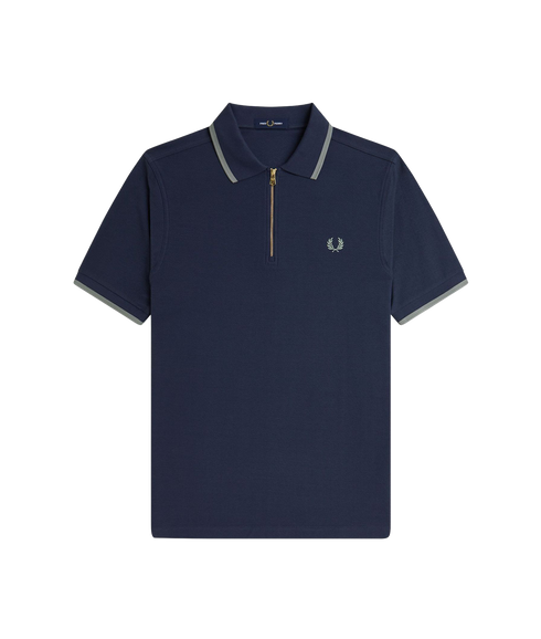 Crepe Pique Polo Shirt - Dark Airforce