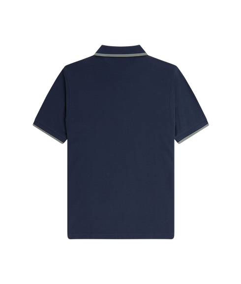 Crepe Pique Polo Shirt - Dark Airforce