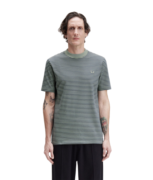 Fine Stripe Heavyweight Tshirt - Bayleaf