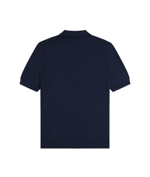 Textured Stripe Knitted Shirt - Dark Airforce