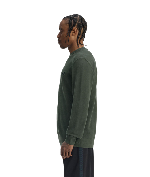 Pique Stitch Jumper - Court Green