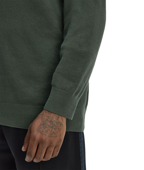 Pique Stitch Jumper - Court Green