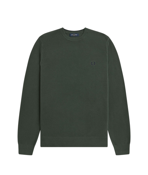 Pique Stitch Jumper - Court Green