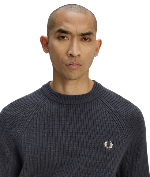 Lambswool Raglan Jumper - Anchor Grey