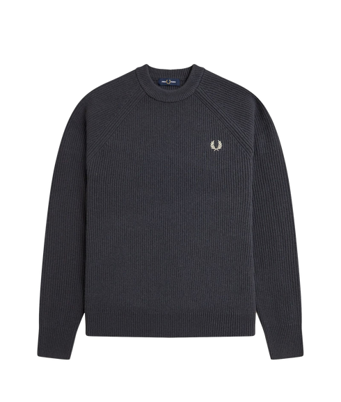 Lambswool Raglan Jumper - Anchor Grey