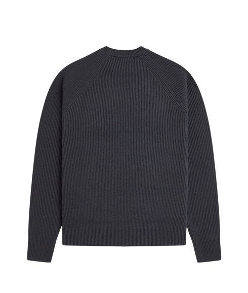 Lambswool Raglan Jumper - Anchor Grey