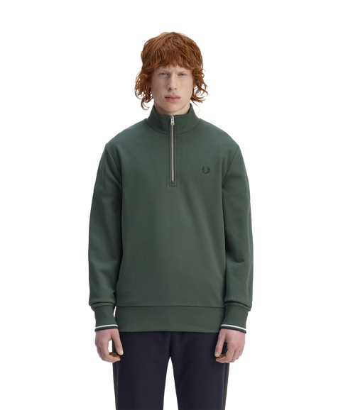 Half Zip Sweatshirt - Crtgrn/Snwt/Nvy