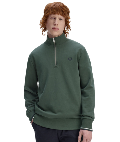 Half Zip Sweatshirt - Crtgrn/Snwt/Nvy