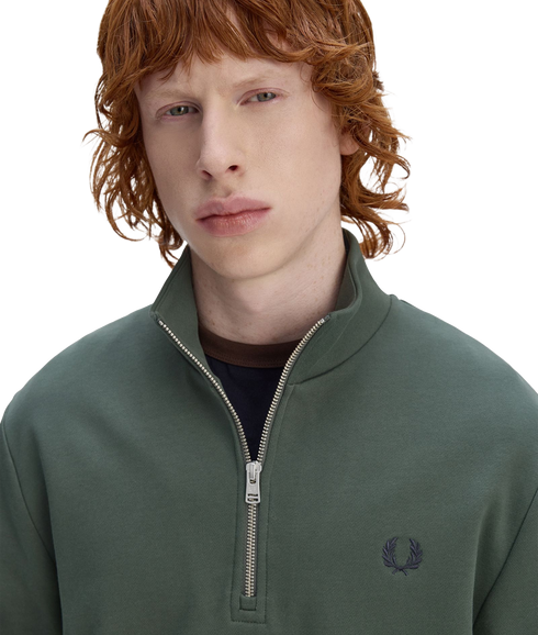 Half Zip Sweatshirt - Crtgrn/Snwt/Nvy