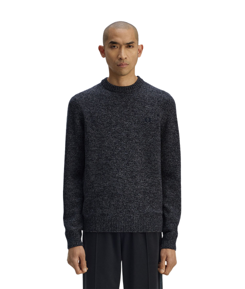 Twisted Marl Jumper - Navy/Woat/Bntob