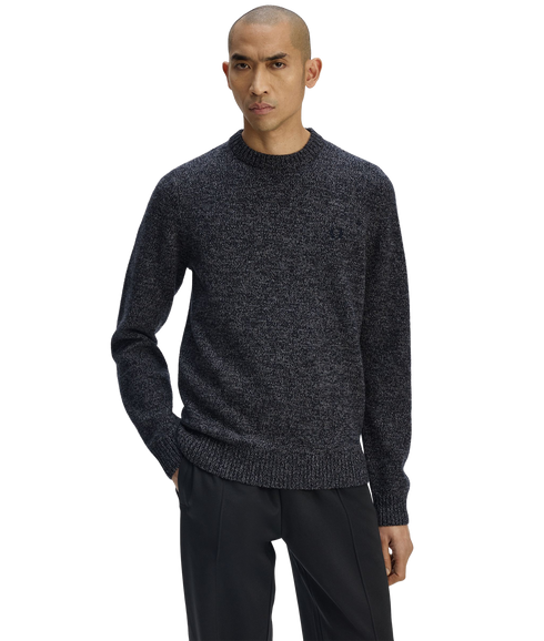 Twisted Marl Jumper - Navy/Woat/Bntob