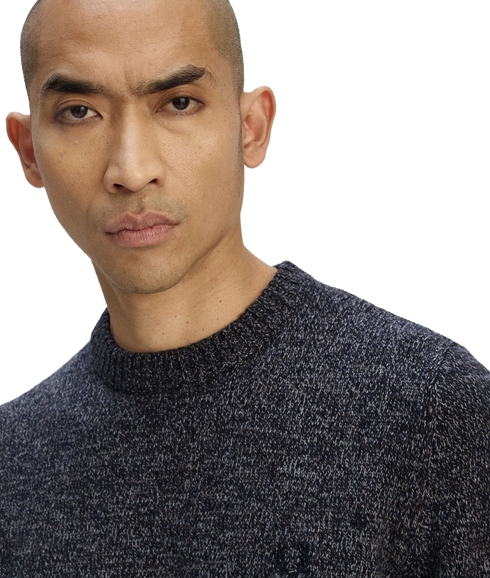Twisted Marl Jumper - Navy/Woat/Bntob