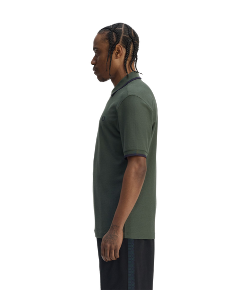 Crepe Pique Polo Shirt - Court Green