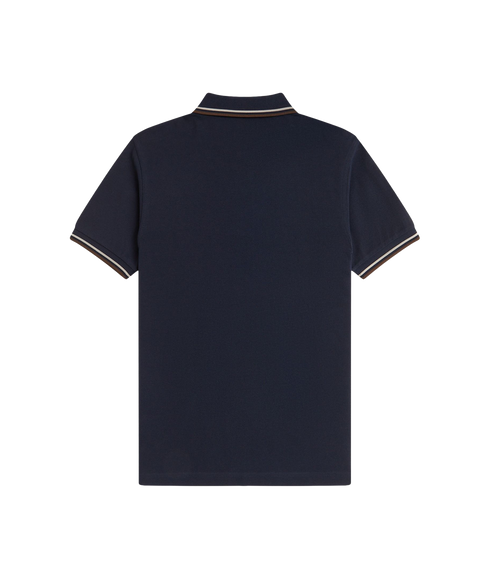 Twin Tipped Fred Perry Shirt - Navy/Woat/Bntob