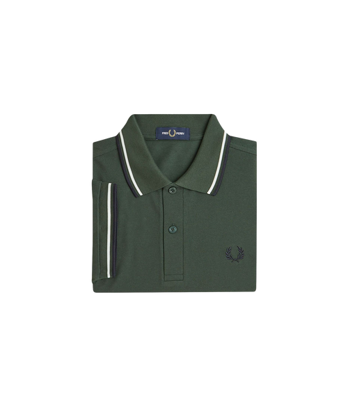 Twin Tipped Fred Perry Shirt - Crtgrn/Snwt/Nvy