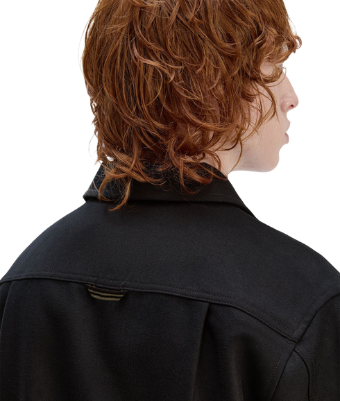 Brushed Twill Overshirt - Black