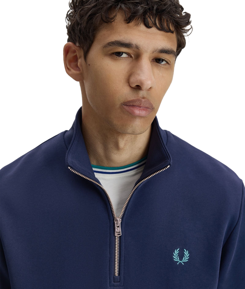 Half Zip Sweatshirt - Tnsbl/Snwht/Dpmt