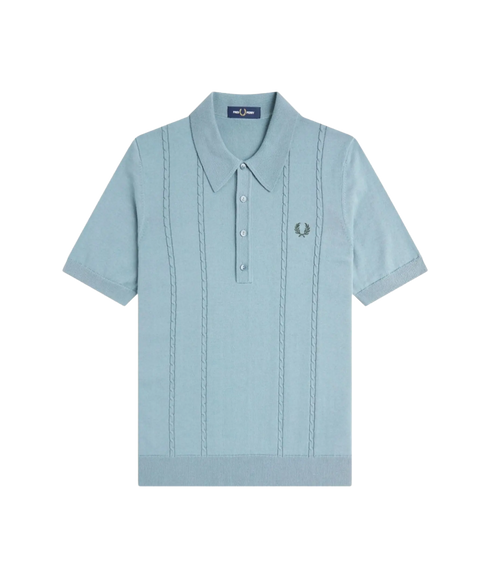 Cable Knitted Shirt - Stockport Blue