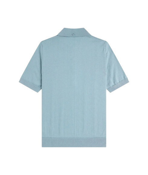 Cable Knitted Shirt - Stockport Blue
