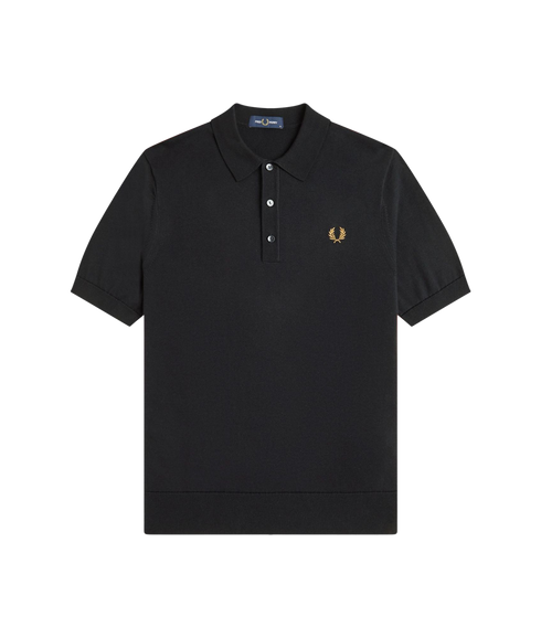 Cotton Knitted Shirt - Black