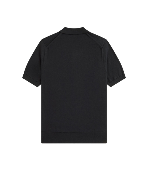 Cotton Knitted Shirt - Black