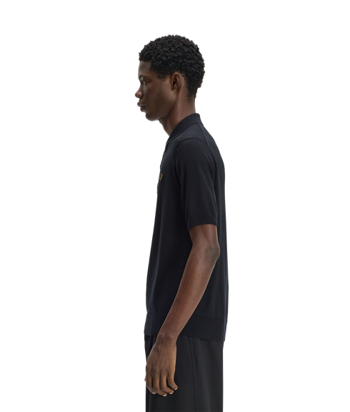 Cotton Knitted Shirt - Black