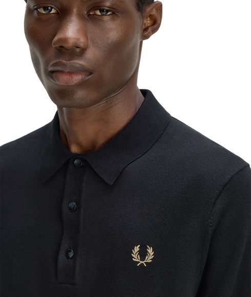 Cotton Knitted Shirt - Black