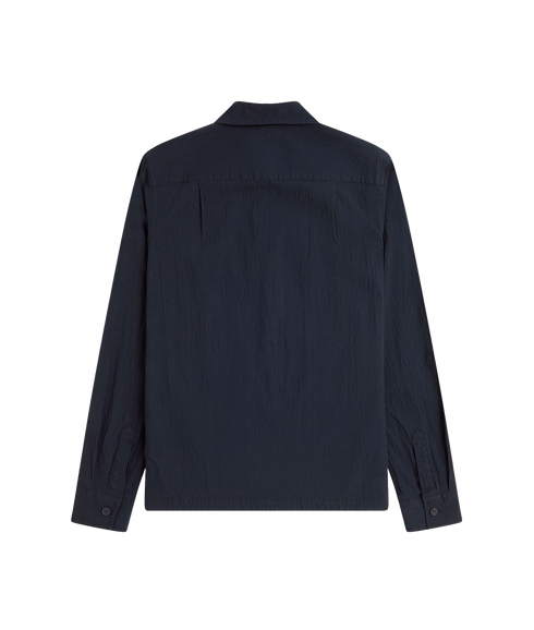 Seersucker Overshirt - Navy
