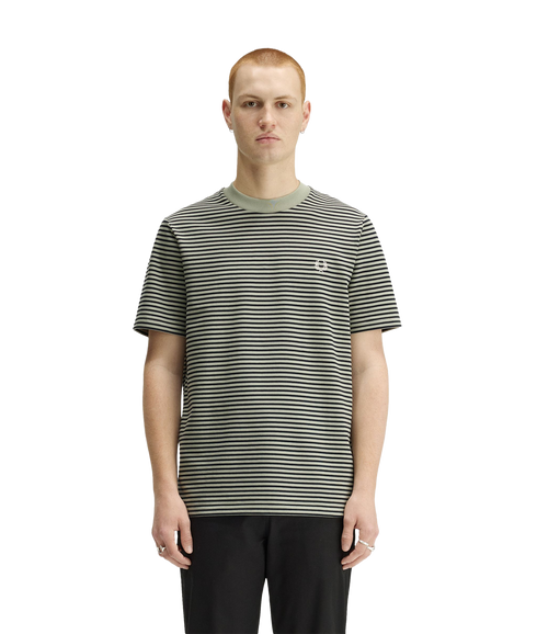 Fine Stripe Heavyweight Tshirt - Seagrass