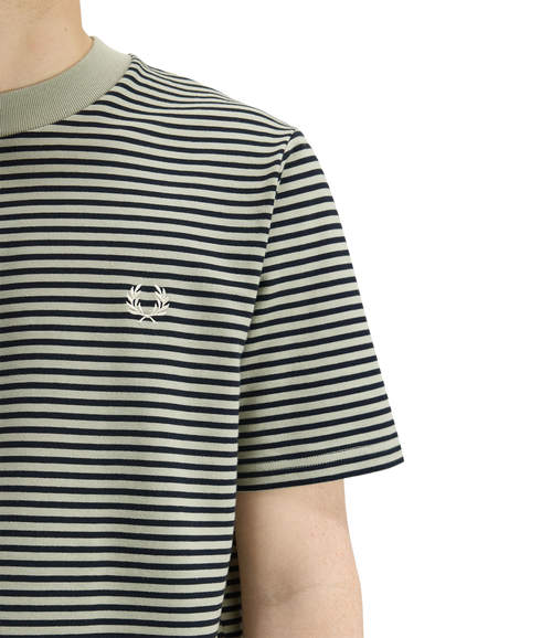 Fine Stripe Heavyweight Tshirt - Seagrass