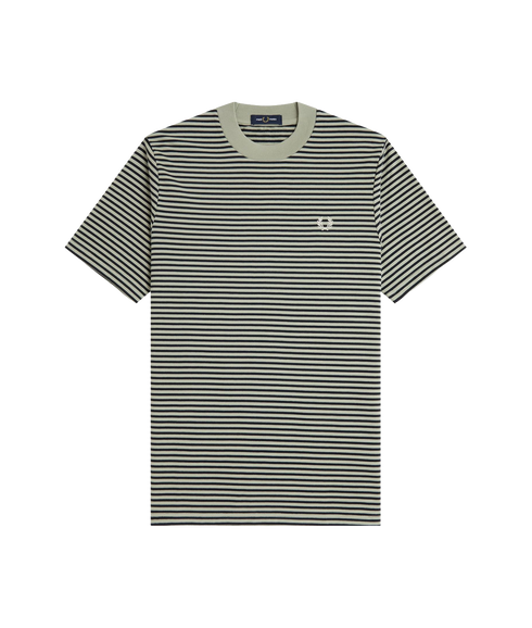 Fine Stripe Heavyweight Tshirt - Seagrass