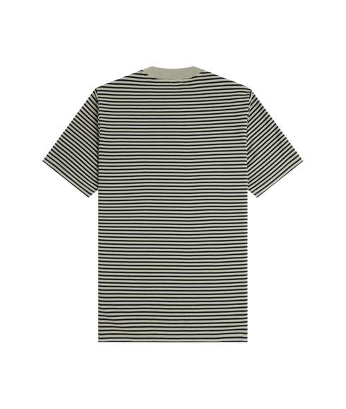 Fine Stripe Heavyweight Tshirt - Seagrass