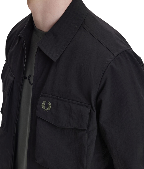 Ripstop Pocket Overshirt - Black