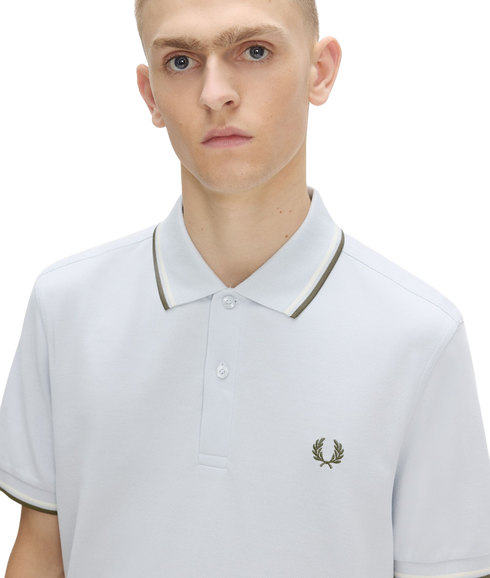 The Twin Tipped Fred Perry Shirt - Dusky Blue