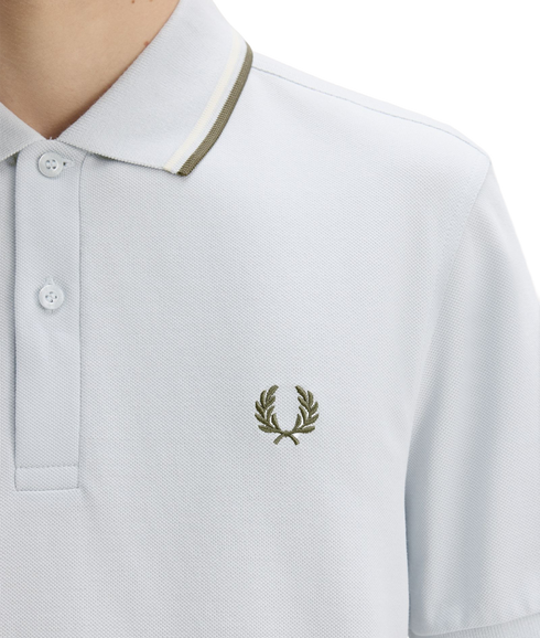 The Twin Tipped Fred Perry Shirt - Dusky Blue