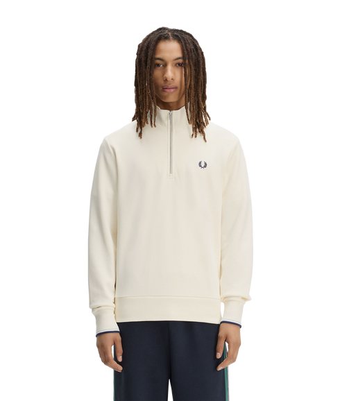 Half Zip Sweatshirt - Ecru