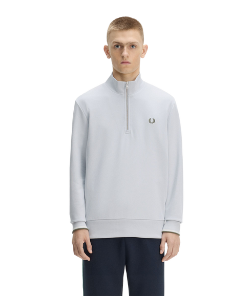 Half Zip Sweatshirt - Dusky Blue