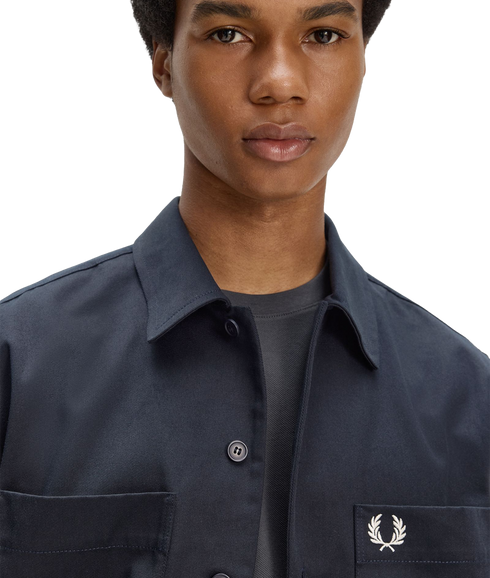 Twill Overshirt - Navy
