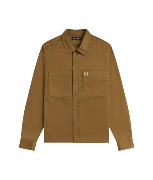 Twill Overshirt - Shaded Stone