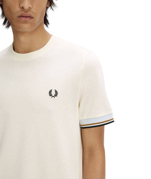 Twin Tipped Cuff T-shirt - Ecru