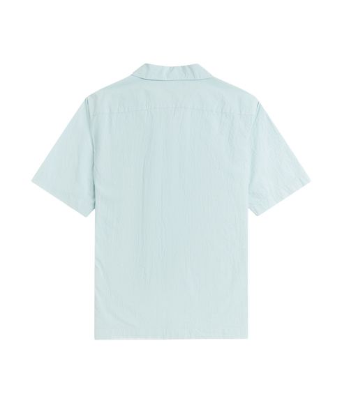 Seersucker Revere Collar Shirt - Light Ice