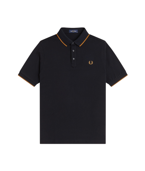 Collar Stand Polo Shirt - Black