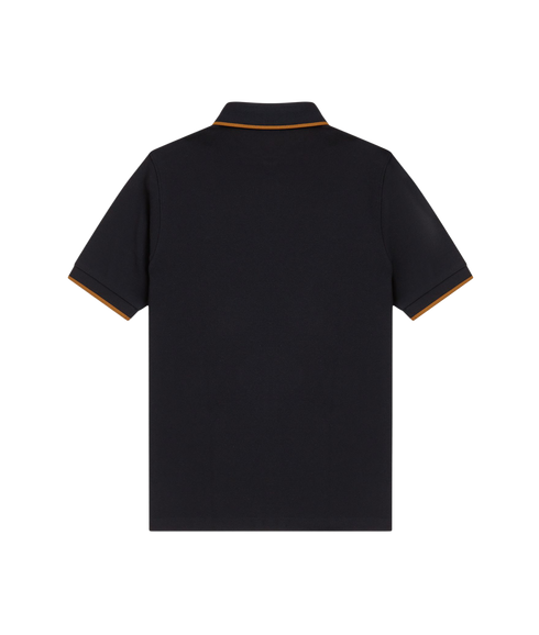 Collar Stand Polo Shirt - Black