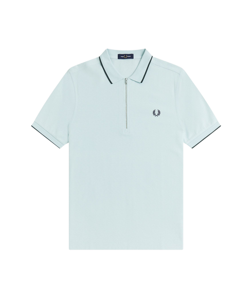 Crepe Pique Polo Shirt - Light Ice