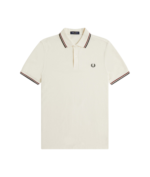 Twin Tipped Fred Perry Shirt - Ecru