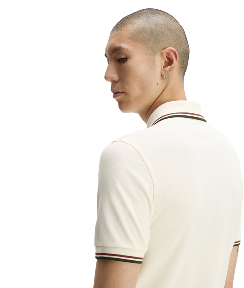 Twin Tipped Fred Perry Shirt - Ecru