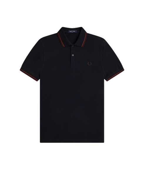 Twin Tipped Fred Perry Shirt - Navy