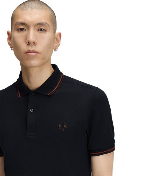 Twin Tipped Fred Perry Shirt - Navy