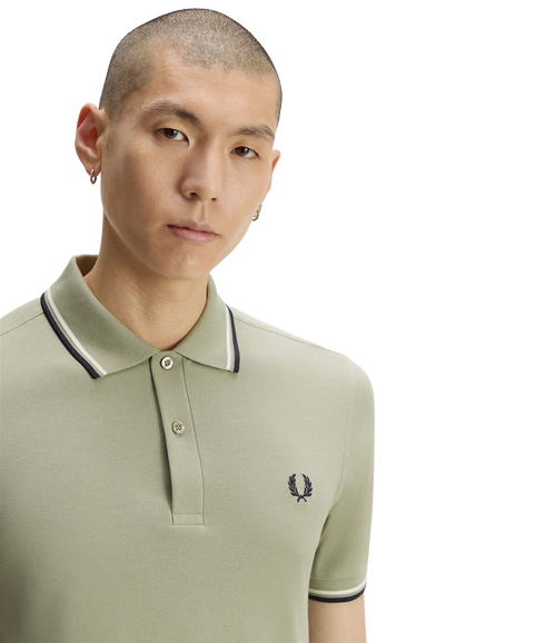 Twin Tipped Fred Perry Shirt - Green