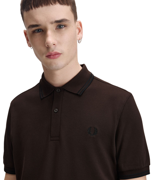 Twin Tipped Fred Perry Shirt - Brown